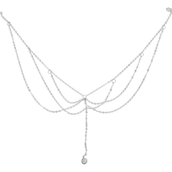 

2018 popular double layered gold color 925 silver double strand necklace beach jewelry 40cm