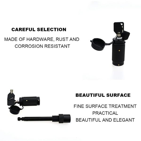 

5/8" trailer hitch locking pin with double safety and anti-rattle