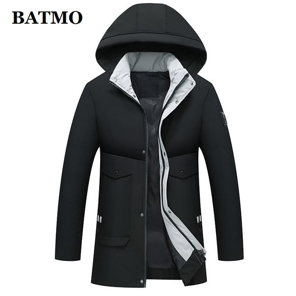 

batmo 2019 new arrival winter hooded parkas men,men's hooded jackets men,m1901, Tan;black