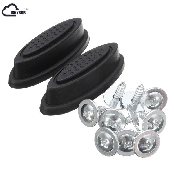 

iskybob 2x replacement plastic luggage stud foot feet pad black for any bags kit fashion
