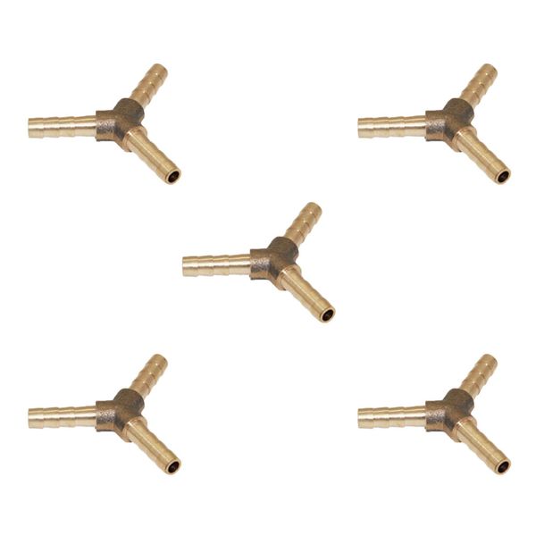 

5pcs латунь 3 способы колючей шланг труба труба пагода fitting соединитель joiner