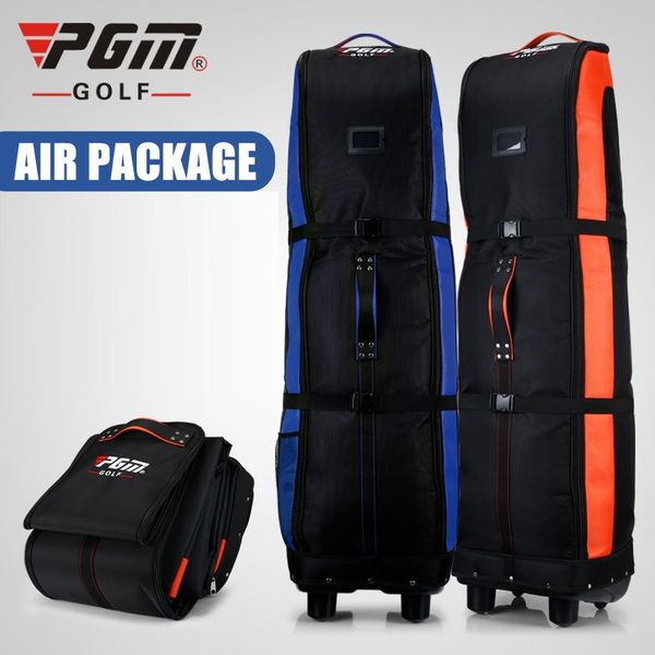 

pgm foldable golf aviation bag double layer golf bag with wheels lightweight travelling storage package d0065