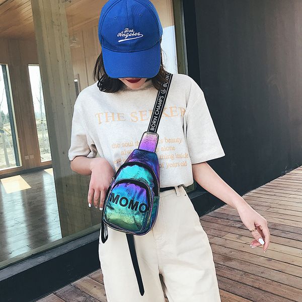 

women chest bag 2019 new fashion wild messenger bags fashion letter decoration one-shoulder small square bag waist packs