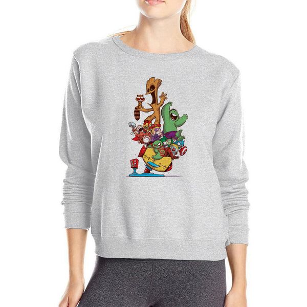 

cartoon heros hoodies korean brand new sale cotton sweatshirt harajuku pullover clothes women kawaii loose hoody, Black