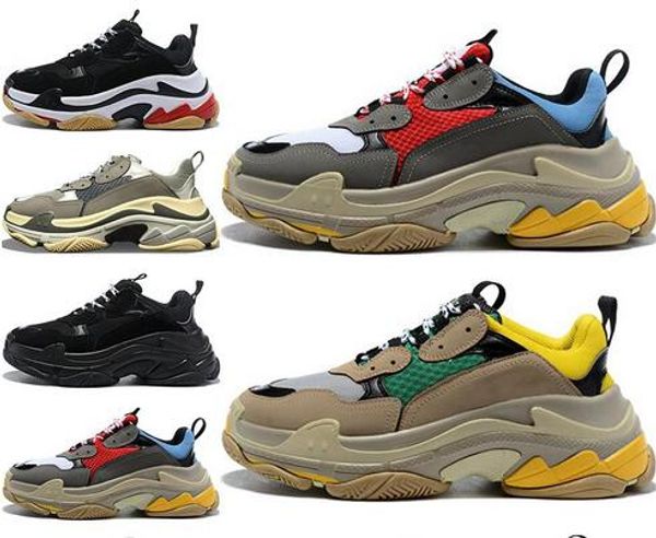 

2020 fashion paris 17fw triple-s sneakers triple s casual dad shoes for men's women beige black ceahp sports designer shoes sneakers 36