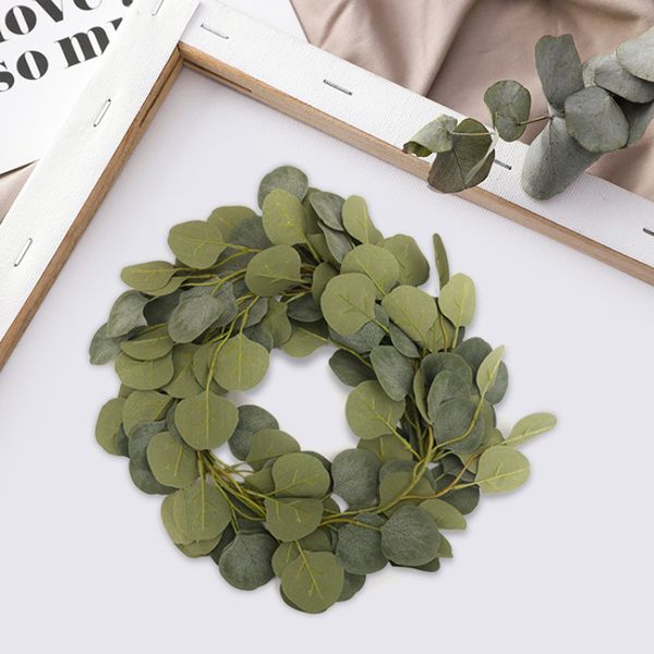 

simulated vine fake plants 2m artificial eucalyptus rattan silk foliage green leaves string home garden diy hanging decoration