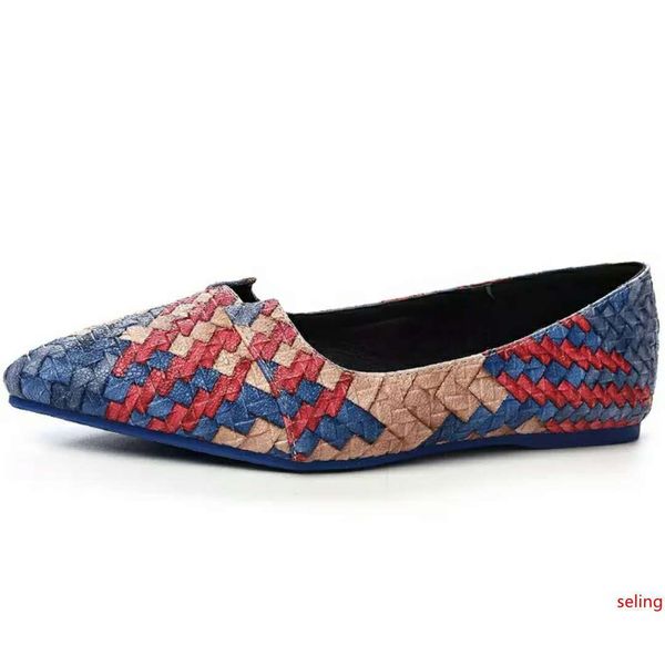 

0729 cqc6 популярные женские моды удобная обувь новый стиль дамы плоские туфли кожа высокого качества мягкие подошвы обуви с коробкой