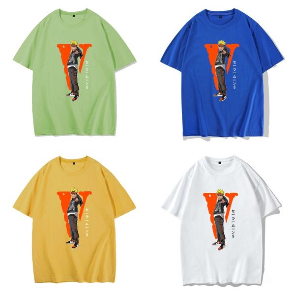 

anime naruto cartoon hokage student short sleeve spring summer t-shirt cosplay costume prop for women men gift 1pcs, Black