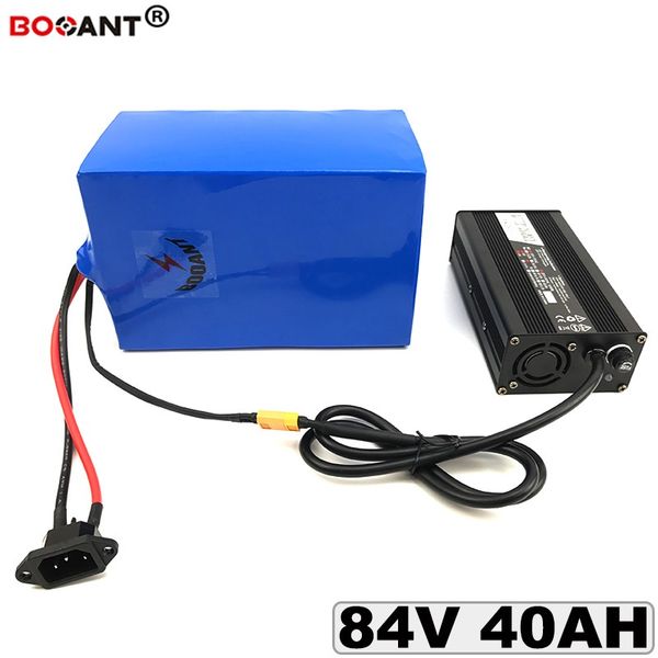 Batteria al litio E-bike 84V 40AH spedizione gratuita per Bafang BBSHD 2000W 3000W 4000W Batteria elettrica bici da motore 84V con caricatore 5A