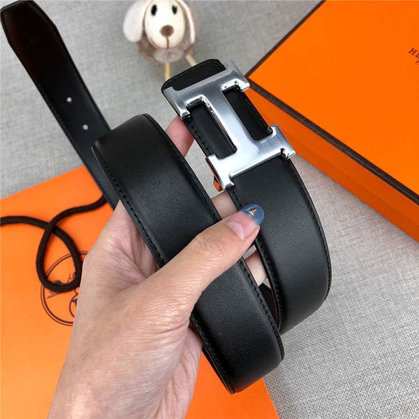 

luxury leather belt luxury fashion brand leather belt fashion buckle 2019 latest width 3.4cm selling 20070083, Black;brown