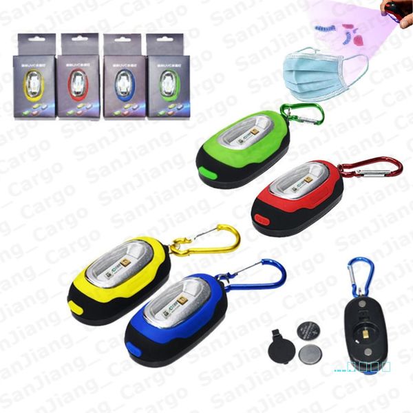 

compact portable uv stick disinfection lamp uvc led sanitizer mini keychain uvc germicidal lamp handheld sterilization for phone mask e51003