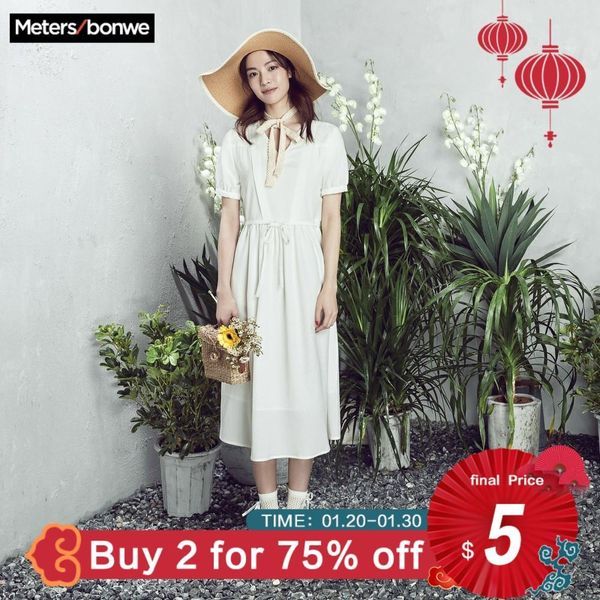 

metersbonwe women's wear summer new melting lanterns sleeve chiffon dress, Black;gray