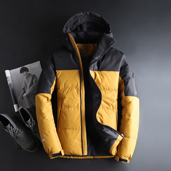 

2019 new winter coat men duck down jacket men light weight down jacket casual outerwear brand mens mens clothing, Black