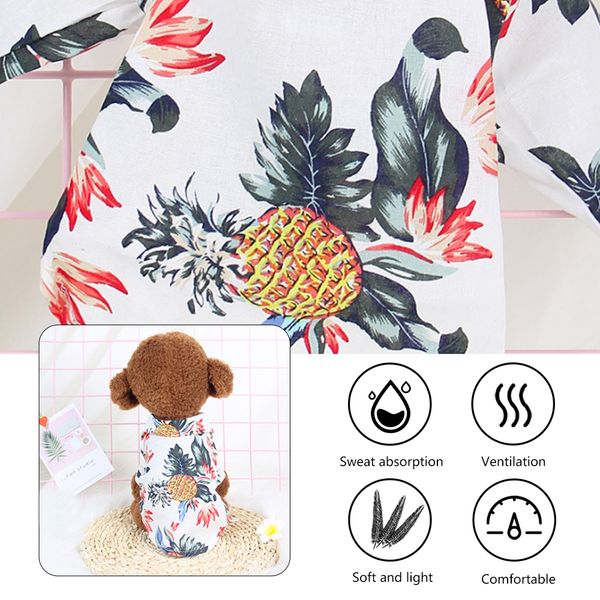 

pet dog гавайская рубашка пляжная одежда vest цветочные printed tops для малых больших собак