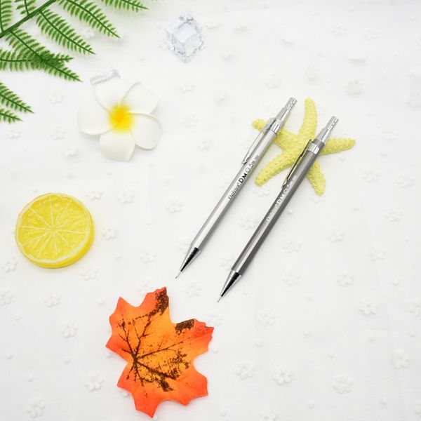 

2 pcs used for school and office stationery pencil metal mechanical pencil 0.5mm / 0.7mm mechanical drawing, Blue;orange