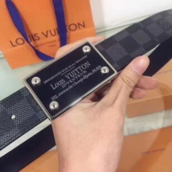 

with box men women belts brand letter buckle belt fashion mens leather belts wholesalet668, Black;brown