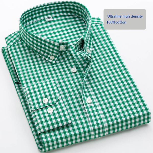 

2020 high-end men shirt long sleeve 100% cotton shirt men's plaid fashion casual men's pink men, White;black