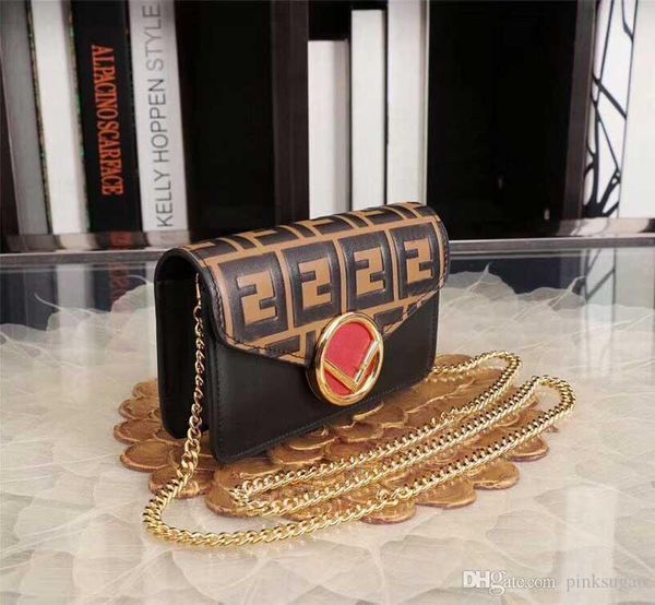 

Pink sugao designer bags famous FFend brand new luxury women designer handbags chain top quality genuine leather FF handbag messenger bag