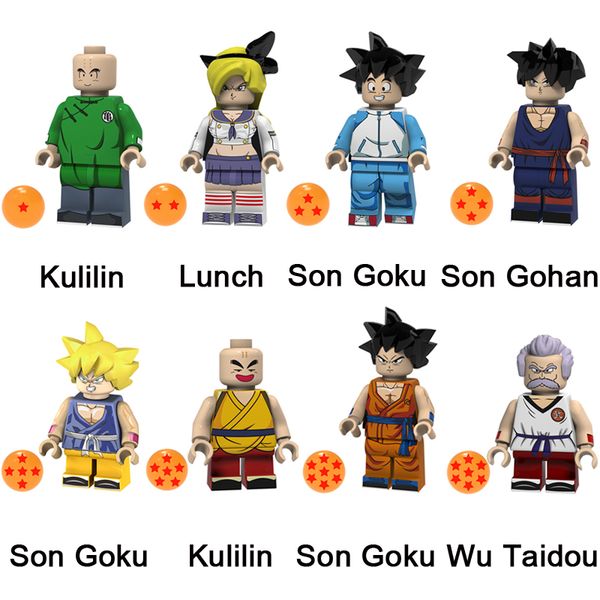 

Новое прибытие Dragon Ball Z Супер Саян Kulilin Обед Сон Гоку Сын Гохан Ву Taidou Mini фигурку иг