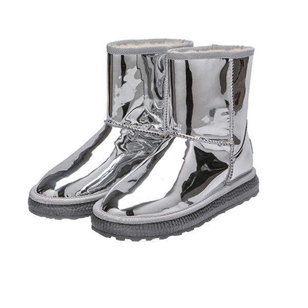 

2018 winter new korean version of the mirror wool warm snow boots fashion waterproof non-slip thickening women's boots, Black