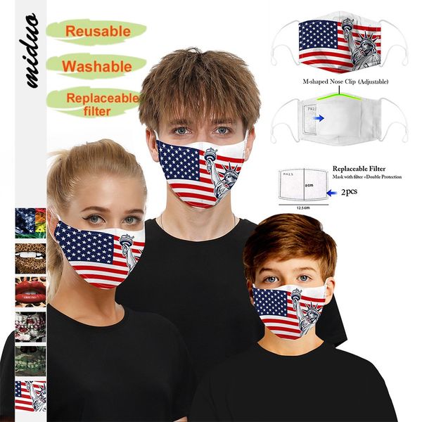 

modest in stock multi-design skull face mask digital printing protective mask with filter chip dustproof pm2.5 smog mask for children