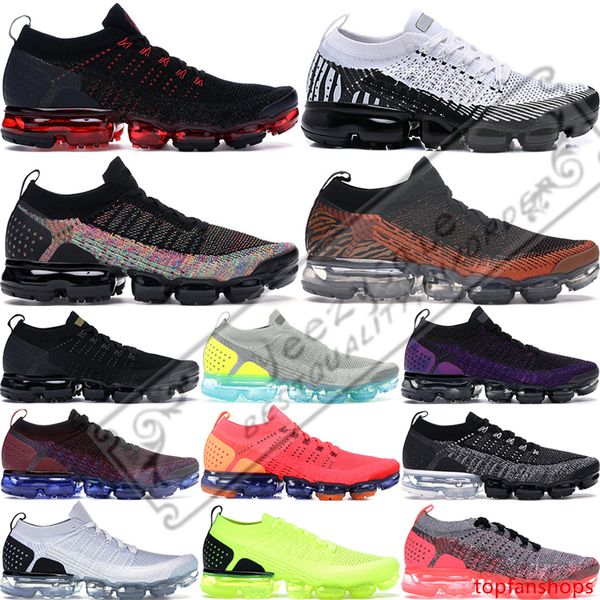 

2020 zebra tiger fly 2.0 running shoes for men women volt triple black white mens trainers cushion athletic sports sneakers 36-45