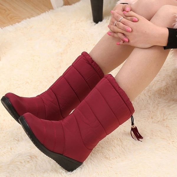 

new winter warm women boots creative ladies waterproof boot female fashion solid color feather boots for women, Black