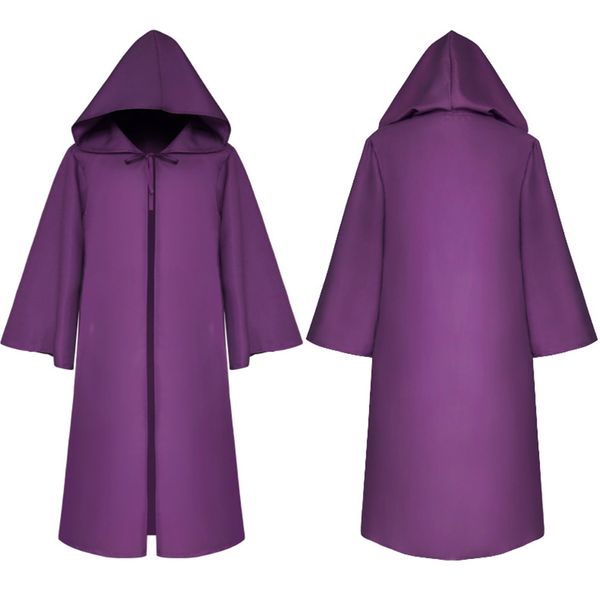

men costume black robe cloak hoodie men solid party costume clothes hoodies clothing, Tan;black