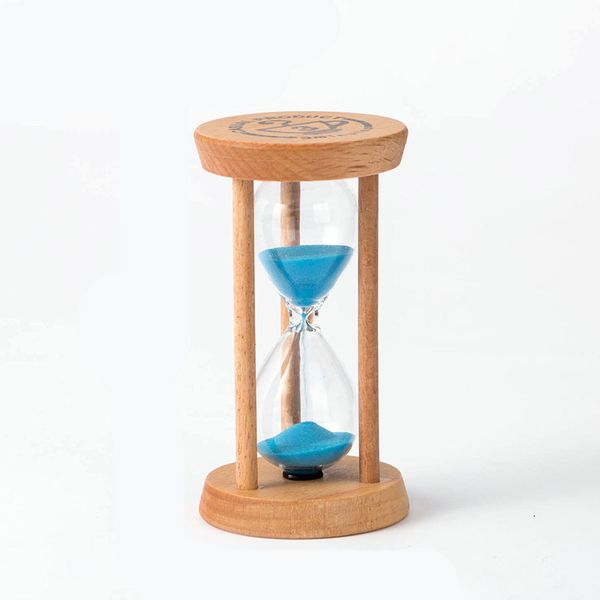 

round log hourglass timer creative gift kid toothbrush timer wooden home decoration