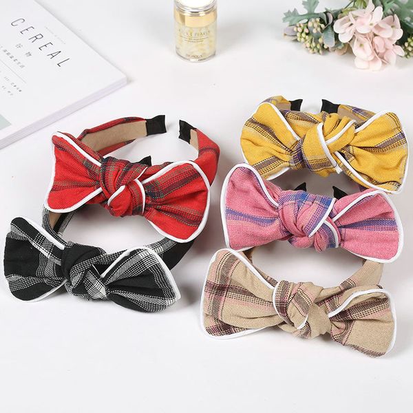 

fabric cloth bow headband beauty floral print hair band for women hair style custom hair glivc, Black;brown