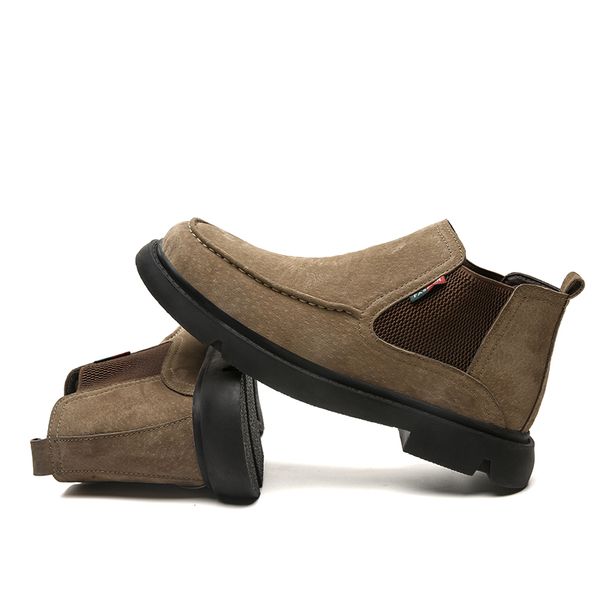 

new fashion men shoes leather casual shoes men outdoor comfortable male footwear leather mens waterproof plus size 39-48, Black