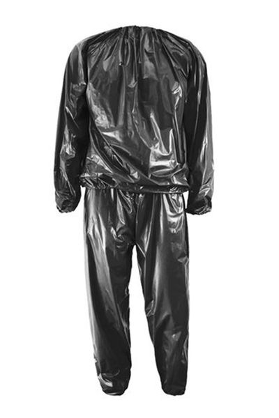 

heavy duty fitness weight loss sweat sauna suit exercise gym anti-rip black, White;black