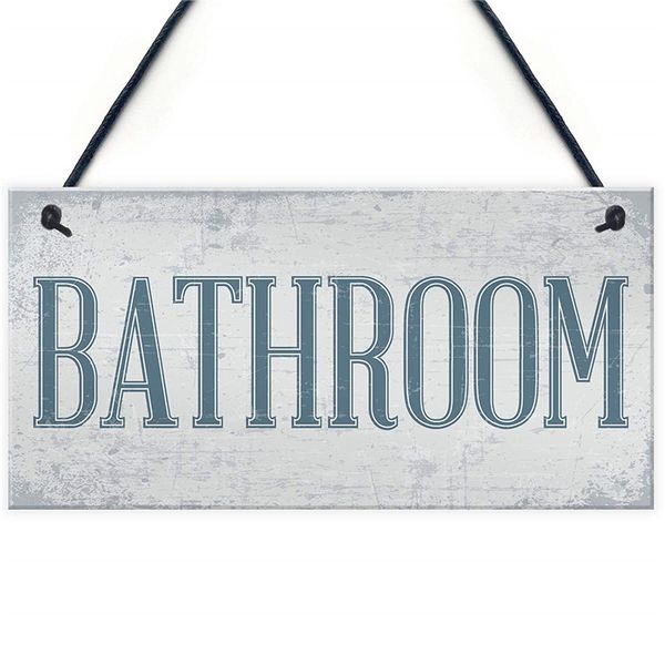 Shabby Chic Bathroom Sign Toilet Wc The Loo Hanging Plaque Door