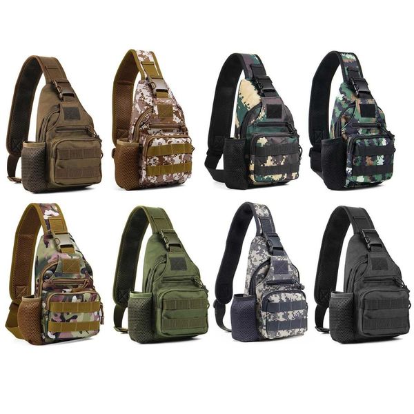 

new camouflage tactical chest backpack travel business usb charging crossbody bag men women bag chest pouch with shoulder sling