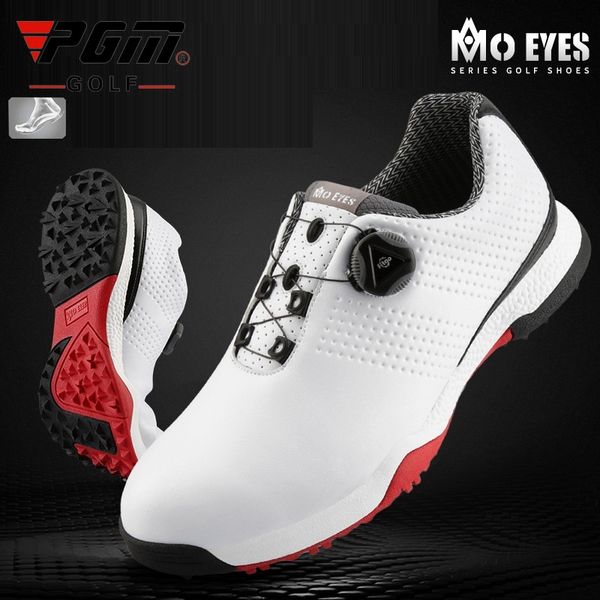

men's waterproof golf shoes spikes anti-slip breathable sneakers good grip nail training sports shoes d0798