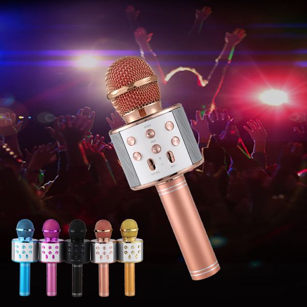 

professional bluetooth wireless microphone speaker handheld microphone karaoke mic music player singing recorder ktv microphone new