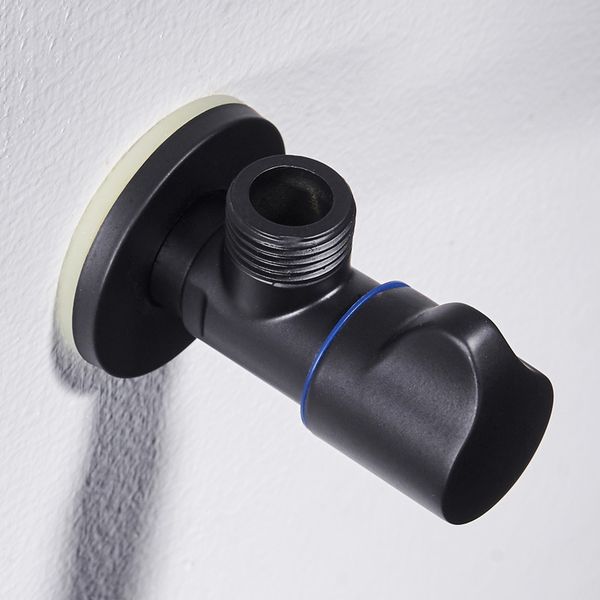 

vidric solid brass black angle valve, thickened faucet water valve and cold water through the valve explosion