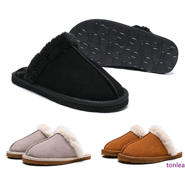 

size 36-41 wgg women slides winter luxury designer indoor fur brand girl warm sandals slippers house flip flops with spike sandal