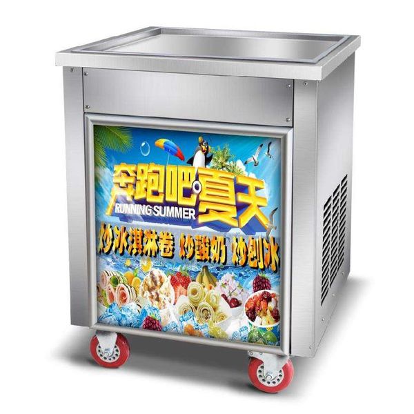 

beijamei commercial single flat pan roll fry ice cream machine electric thai fried ice cream making machine