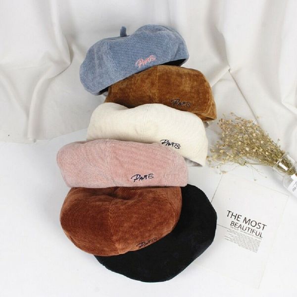 

eleghant дети baby girl берет шляпа вельвет beanie осень зима теплой вышивка шапка лыжных шапки all-matching дети hat, Yellow