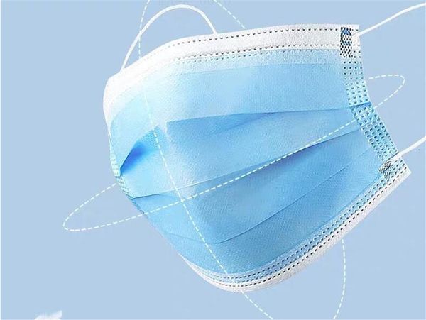 

одноразовые 100 шт 50шт взрослых дымка маска пылезащитный рот голубой квн