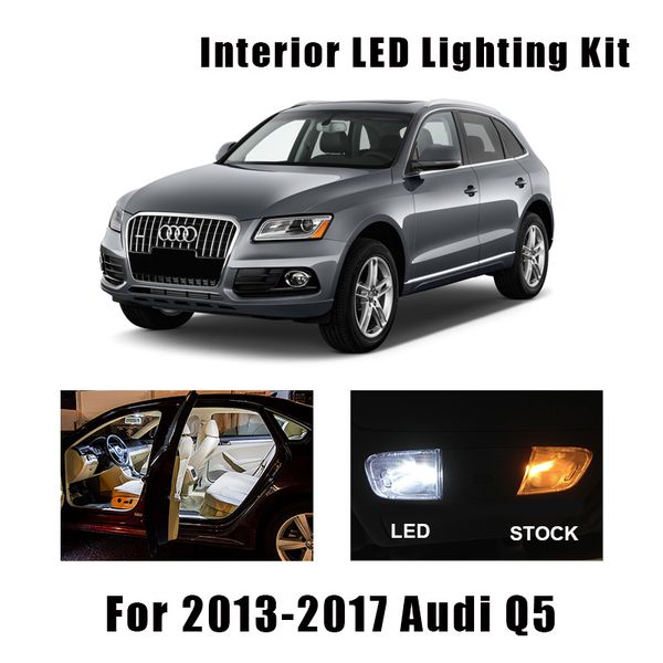 

19 bulbs white canbus led interior map dome light kit fit for q5 2013-2016 2017 reading cargo license plate lamp no error