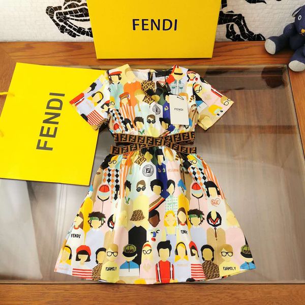 

fahion designer kids girl dress baby girls cartoon dressesinfant princess party dress costume 2020 children clothes s5, Red;yellow