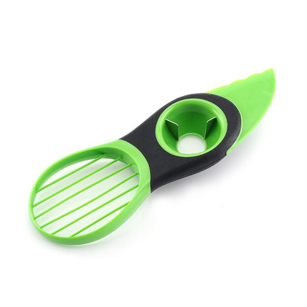 

new 3 in 1 avocado slicer shea corer butter fruit peeler cutter pulp separator plastic knife kitchen vegetable tools home accessory