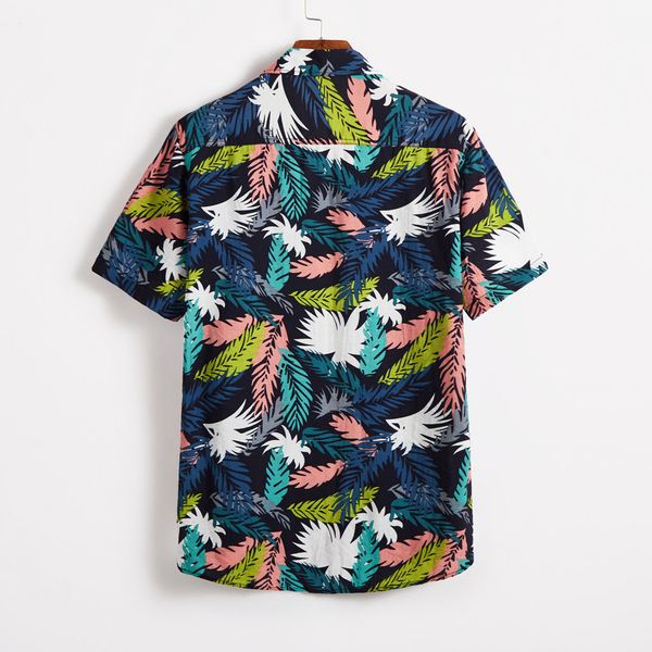 

summer men's blouse shirts multi color lump chest button short sleeve round hem loose men dress shirts camisas hombre, White;black