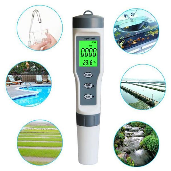 

3 in 1 water quality test pen high precision tds/ph/temp 0-14 ph measurement range for swimming pool home detection g66