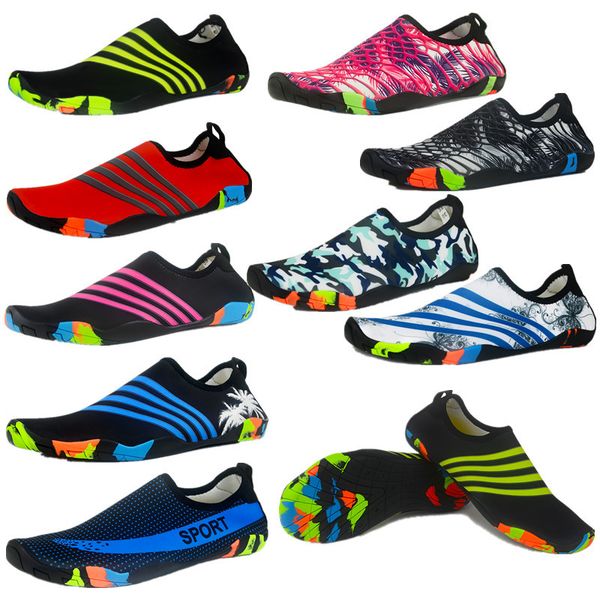 

outdoor safety beach shoes lightweight swimming shoes non-slip diving snorkeling wading rafting soft water shoes, Black