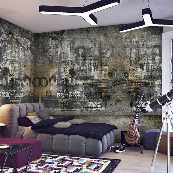 Custom Any Size European Style Street Graffiti Art Personality Bedroom Living Room Ktv Retro 3d Large Mural Wallpaper Home Decor High Res Desktop