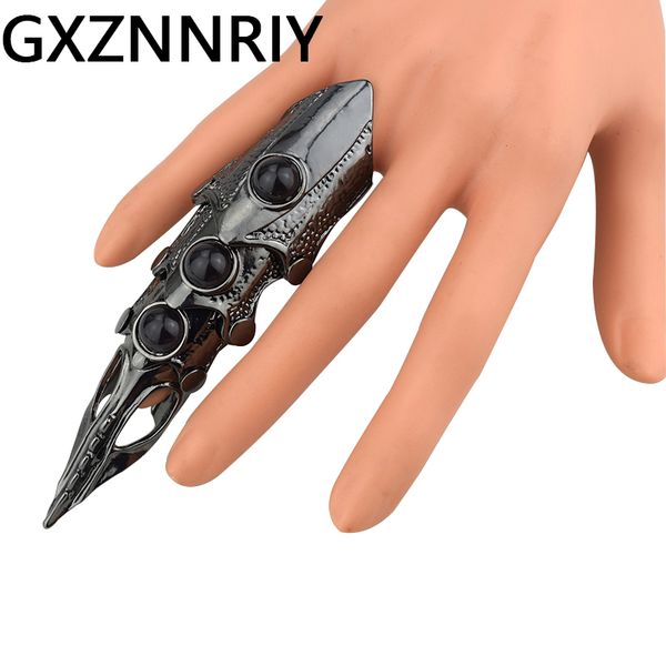 

fashion dragon ring for women mens punk rock animal skull finger long rings men vintage jewelry accessories jewellery gifts, Silver