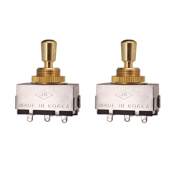 

2pc 3 way tone selector socket picker with golden button for lp electric guitar